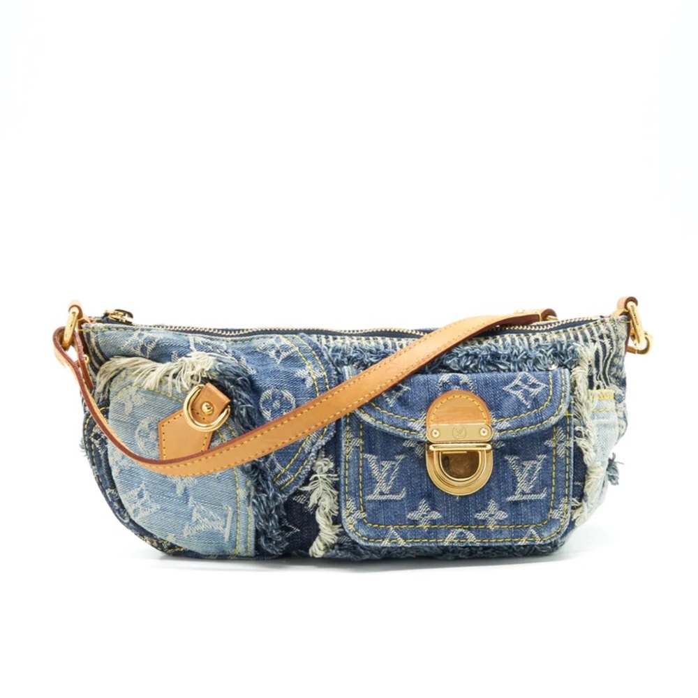 Authentic Louis Vuitton vintage rare denim shoulder bag y2k